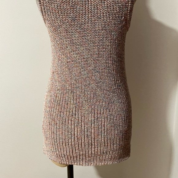 Ella Moss Sleeveless Knit Top Sweater Rosey Small Pink Long Vest Crewneck - Picture 4 of 12